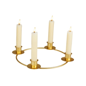 Triple chandelier en fer doré poli pour décoration de Noël, de Pâques et accent de couloir - Product Image 2