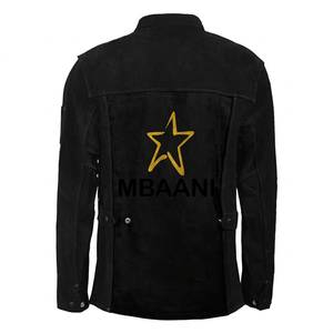 Veste de soudeur en cuir pour homme 2026 – Vêtement de travail de sécurité imperméable et respirant avec fermeture boutonnée pour atelier - Product Image 2