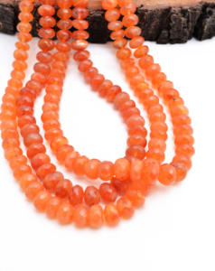 Cuentas facetadas de cornalina natural de África de 6 a 9 mm, cuentas de piedras preciosas naturales para la elaboración de joyería fina. - Product Image 2