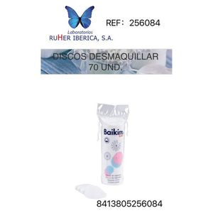 Dischetti di cotone Baikim, 70 unità, dischetti struccanti rotondi e morbidi - Product Image 1