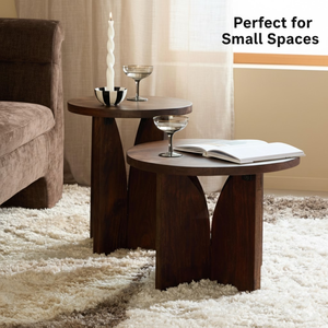 Mesa Auxiliar de Nogal Premium con Construcción Robusta |   Mesa Auxiliar Moderna y Minimalista para Decoración de Sala de Estar, Dormitorio y Oficina - Product Image 4