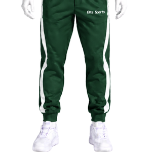 Conjunto Deportivo Unisex Verde Bosque, Sudadera con Capucha y Pantalones Jogger, Franja Lateral en Contraste, Ropa Deportiva Informal para Entrenamiento - Product Image 6