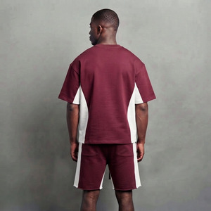 <b>Top</b> Quality breathable Men's T-Shirt and Short Set Summer casual wear Short Sleeve Comfortable <b>Low</b> Price Breathable men's set - Product Image 2