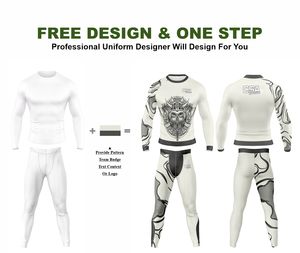 Traje de Compresión para Hombre con Diseño Elegante y Estampado por Sublimación, Tela Transpirable de Excelente Calidad, Conjunto de Rashguard de Manga Larga para MMA - Product Image 2