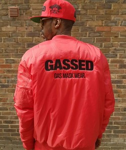 Men's <b>Red</b> Bomber <b>Jacket</b> with Durable Cotton Fabric Classic Fashion Design and Custom Streetwear Style Autumn Windproof <b>Jacket</b> - Product Image 3