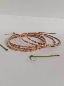 Belladec Handcrafted Twisted <b>Copper</b> <b>Bangle</b> Set Elegant Stackable Bracelet Artisan Hammered Jewelry Classic Gift for Women Delhi - Product Image 6