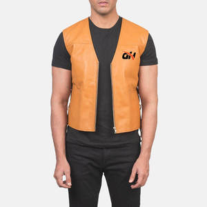 Gilet en cuir de qualité supérieure 100% cuir, prix raisonnable, respirant, vêtements pour hommes, gilet en cuir en vente en ligne - Product Image 1