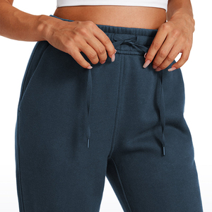 Pantalon de jogging droit personnalisé de haute qualité pour femme, en molleton, coupe oversize, décontracté, uni, pour le printemps - Product Image 4