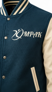 Chaqueta de Béisbol Moderna con Mangas de Cuero y Parches Bordados, Estilo Americano Profesional - Product Image 5