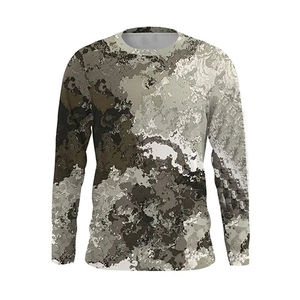 Camisa de Caza Personalizada al por Mayor para Hombre, Deportiva, Sublimada, con Cierre, Manga Larga, 100% Algodón Orgánico Transpirable - Product Image 1