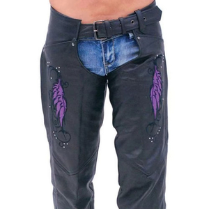 High Quality Factory Wholesale Unisex Leather <b>Chaps</b> with Light Weight Horse Logo Printing Customized Logo Printed <b>Chaps</b> - Product Image 2