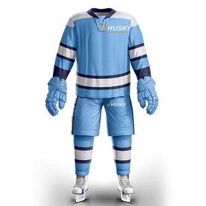 Uniformes de Hockey sobre Hielo Personalizados al por Mayor para Adultos, Alta Calidad, 100% Poliéster, Impresos, Antibacterianos, para Todas las Temporadas - Product Image 1