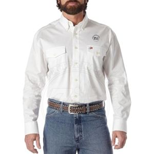 Camisa de Seguridad Industrial Personalizable para Hombre, Resistente al Fuego, Transpirable, de Algodón, con Botones de Perla, 6.5 oz, CAT2, Ignífuga - Product Image 1