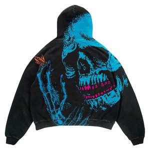 เสื้อฮู้ดดี้ผู้ชายพรีเมียมขายส่งแบบกำหนดเอง ผ้าฝ้าย 100% พิมพ์ลายลำลอง ผ้าฟลีซหนานุ่ม ซิปยาวเต็มตัว สำหรับฤดูหนาว - Product Image 3