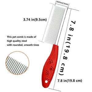 <b>Wide</b> and Narrow Tooth Grooming <b>Comb</b> Heavy-Duty Thick Fur Undercoat <b>Comb</b> Ergonomic Daily Coat Care Pet <b>Comb</b> - Product Image 3