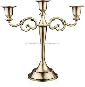 Candelabros decorativos de aluminio de estilo antiguo perfectos para bodas y elegantes centros de mesa de decoración del hogar en temas vintage - Product Image 5