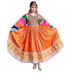 Robe de mariée afghane moderne et légère pour femme avec appliques et dentelle, longueur genou, silhouette trapèze, prix de gros - Product Image 1