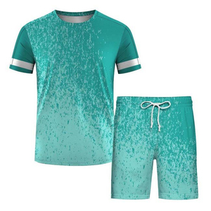 <b>Men's</b> Summer Casual <b>Short</b> Set Spandex/Polyester Knitted Breathable Quick Dry Sublimation Print <b>T</b>-<b>shirt</b> <b>Shorts</b> 2Pcs Customized - Product Image 6