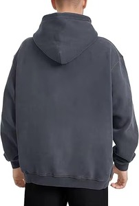 Latest Custom <b>Men's</b> Dark <b>Grey</b> Acid Wash 100% Cotton <b>Men's</b> Vintage Pullover Hoodie Heavyweight <b>Fleece</b> Oversized Streetwear Blank - Product Image 4