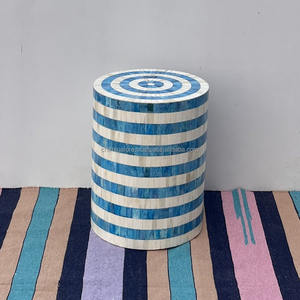 Commode avec tiroir en incrustation d'os, tables d'appoint fabriquées à la main en Inde - Product Image 4