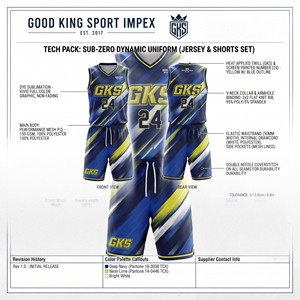 Ensemble d'uniformes de basketball personnalisés par sublimation, maillot et short de basketball pour hommes, uniforme d'équipe sportive, fabricant OEM - Product Image 6