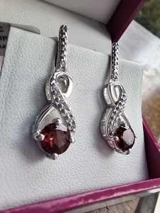 Sterling Silver <b>Blush</b> Garnet Drop Earrings Handmade Gemstone Jewelry Elegant Design For Women Wholesale Export - Product Image 2