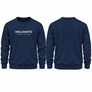 <b>Navy</b> Custom Unisex 350 GSM <b>Sweatshirt</b> 80% Cotton 20% Polyester Cotton Fleece Crew Neck Pullover Men Women Winter Wear - Product Image 1