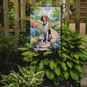 Foxhound anglais multicolore Spring Path Garden Flag Mailbox Bannière de cour décorative pour patio Artwork for Flower Beads Small - Product Image 2