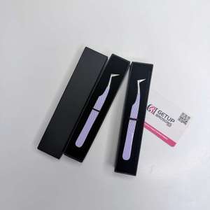 Las Mejores Pinzas para Pestañas GETUP BROSONS IMPEX Antimagnéticas y Antiestáticas de Acero Inoxidable Color Lila de 10 mm de Longitud - Product Image 5
