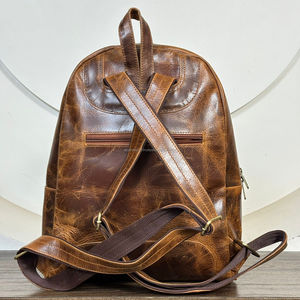 Premium Hair On Cowhide Leather <b>Backpack</b> Women Western <b>Backpack</b> Genuine Leather Travel Bags Stylish College Laptop <b>Backpack</b> - Product Image 5