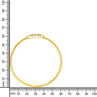Bague infini en or jaune avec diamants de laboratoire taille brillant rond, style minimaliste, bijoux de fiançailles pour femme