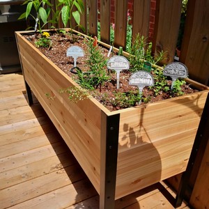 Wooden Planter Box Raised Garden Bed for <b>Plants</b> and Flowers Durable Eco-Friendly Indoor/Outdoor Garden Planter <b>Pot</b> Farmhouse - Product Image 5