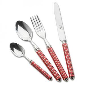 Ensemble de couverts durables en acier inoxydable avec manche en bois traditionnel, finition mate, pour mariage, dîner ou réception - Product Image 5