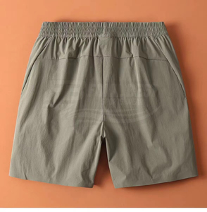 Pantalones Cortos Bermuda de Secado Rápido para Hombre, Color Sólido, Cintura Elástica, Ropa Casual para Exteriores - Product Image 6
