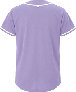 เสื้อเบสบอลผู้ชายสีม่วงลาเวนเดอร์แบบตาข่าย ระบายอากาศได้ดี รุ่นทันสมัยปี 2026 ผลิตตามสั่ง ขายส่งเสื้อผ้ากีฬา ผู้ผลิต OEM - Product Image 4