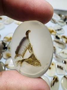 Natural Montana <b>Agate</b> Polished Cabochon Gemstone Brown Black 20-35mm Handmade Home Decoration Jewelry Making Stone - Product Image 3