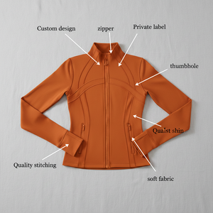 Winter Women's Sports <b>Jacket</b> zipper Coat Fleece Yoga Wear <b>Workout</b> Sportswear Four Way Stretch Running Fitness Warm Adults - Product Image 6