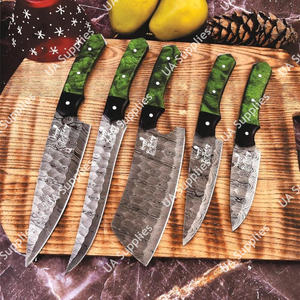 Cuchillo de Chef Único Hecho a Mano de Acero de Damasco con Hoja Forjada de Espiga Completa, Ligero, Multiusos, Ecológico, Duradero y Afilado como una Navaja - Product Image 5