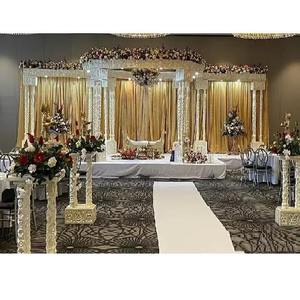 Magnifique Mandap Blanc pour Mariage Fusion Mariage Gujarati FRP Vidhi Mandap Superbe Mariage Triple Pilier Vidhi Mandap Australie - Product Image 1
