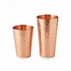 Bicchiere in rame puro, fatto a mano, a forma di barile, martellato, anti-corrosione, tazza ayurvedica <span class=keywords><strong>per</strong></span> bere, <span class=keywords><strong>per</strong></span> casa e hotel - Product Image 6