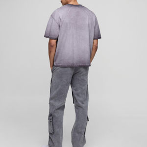 Camisetas de Diseño Personalizado para Hombre, 100% Algodón, Cuello Redondo, Calidad Premium, Estilo Casual, Camisetas Lisas con Efecto Desgastado para Hombre - Product Image 6