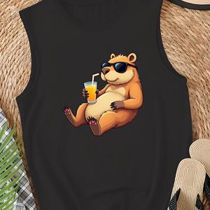 CyP Phara Capybara relajado con jugo de naranja Chaleco casual para mujer - Product Image 3