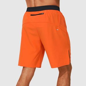 <b>Men's</b> Orange Board <b>Shorts</b> Mid Waist Elastic Quick Dry Solid Color Casual <b>Bermuda</b> <b>Shorts</b> - Product Image 2