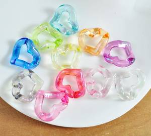 Material Available in Custom Colors and Sizes Large Colorful Transparent Epoxy Resin Chain Links Handmade Angel Style - Product Image 1