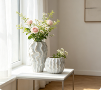 Vase en céramique réactive fait main, style roche orientale moderne et écologique, petit vase décoratif de table pour salon