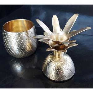 Seau à glace en métal en forme d'ananas, design glamour, refroidisseur de boissons pour fêtes, durable, forme ronde, idéal pour les anniversaires et les cadeaux. - Product Image 6
