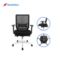 Chaises et tables de bureau noires tournantes meubles