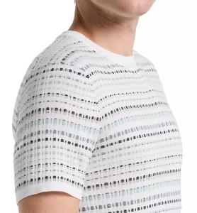 Jersey De Hombre Jacquard Multicolor De Manga Corta Estampado Geométrico | Perry Ellis - Product Image 3