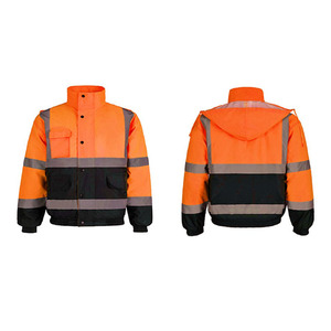 Combinaison de travail unisexe JNA Group, bleu foncé avec bordure orange, bretelles réglables, plusieurs poches, usage industriel, polyester, certifiée CE - Product Image 3