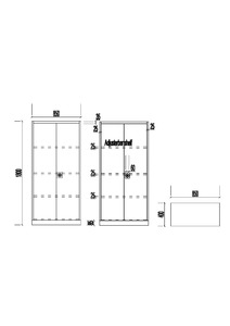 Gabinete de Almacenamiento Comercial Moderno de Dos Puertas en Acero Gris Claro, con Cerradura de Llave, para Archivo, Cuarto de Basura, Escuela u Oficina - Product Image 4